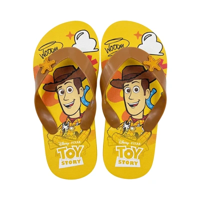 Gambar Disney Sandal Anak Flip Flop Toy Story Woody Ukuran 25 - Kuning