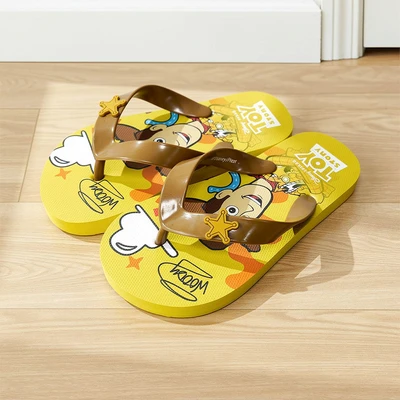 Gambar Disney Sandal Anak Flip Flop Toy Story Woody Ukuran 29 - Kuning