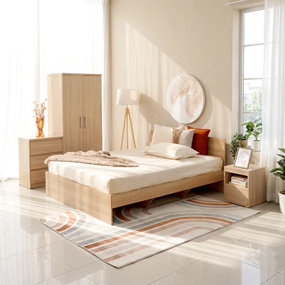 Gambar Informa 160x200 cm Rana II Set Kamar Tidur - Cokelat Oak