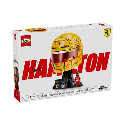 Gambar LEGO Editions Scuderia Ferrari HP Lewis Hamilton Helmet Set 884 pcs 43022 - Kuning