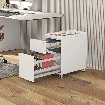 Gambar Krisbow Laci Kantor Pedestal 2 Tingkat 30x50x54.5 cm - Putih