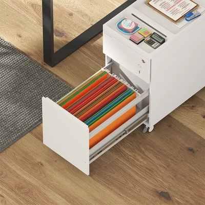 Gambar Krisbow Laci Kantor Pedestal 2 Tingkat 30x50x54.5 cm - Putih