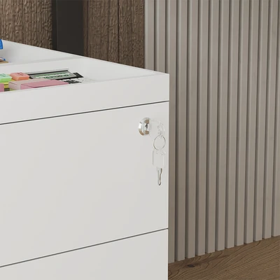 Gambar Krisbow Laci Kantor Pedestal 2 Tingkat 30x50x54.5 cm - Putih