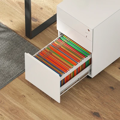 Gambar Krisbow Laci Kantor Pedestal 3 Tingkat 39x52x60 cm - Putih