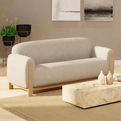 Gambar Nordia Rexton Set Sofa Fabric 1 & 3 Seater - Putih Ivory