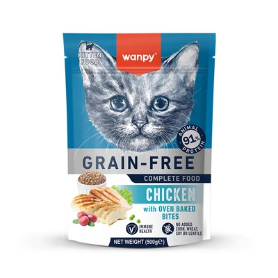 Gambar Wanpy Makanan Kucing Kering Kitten Chicken 500 gr