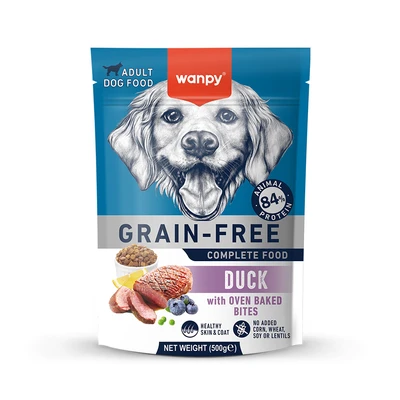 Gambar Wanpy Makanan Anjing Kering Adult Grain Free Duck 500 gr