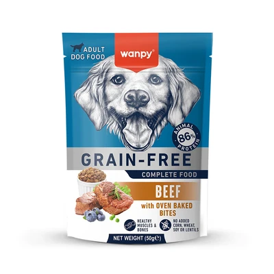 Gambar Wanpy Makanan Anjing Kering Adult Grain Free Beef 500 gr