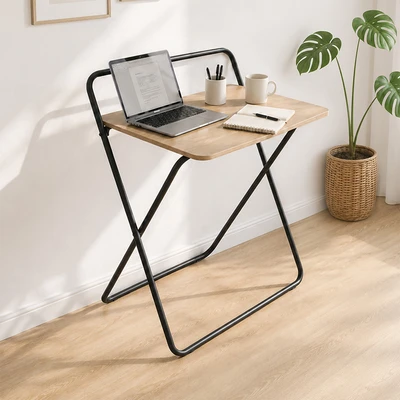 Gambar Selma Helga Meja Laptop Lipat - Hitam/Cokelat