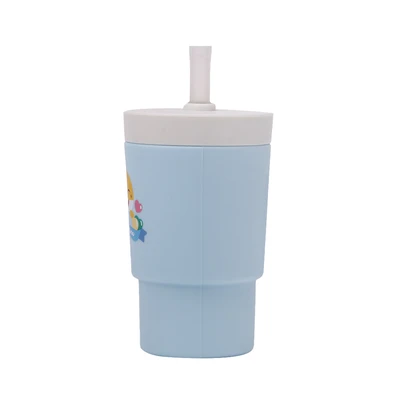 Gambar Kiddy Star Pinkfong  Baby Shark Botol Minum Anak Silikon - Biru