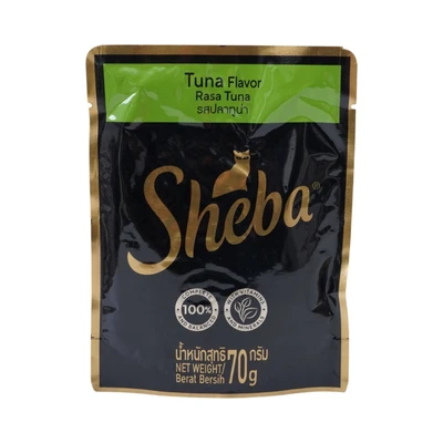 Gambar Sheba Makanan Kucing Basah Adult All Breed Tuna 70 grx6 Pcs