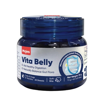 Gambar Majes Suplemen Hewan 3+ Months All Breeds Vita Belly 90 gr