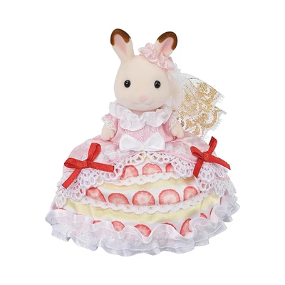 Gambar Sylvanian Families Set Boneka Freyas Birthday Celebration Strawberry Cake Dress 5847 - Mix