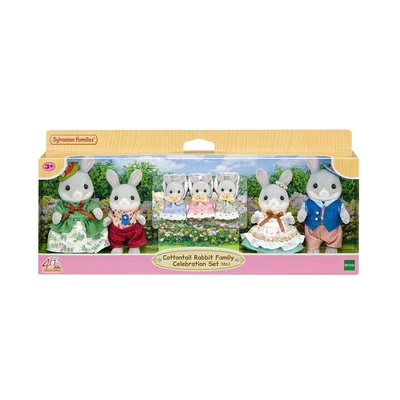 Gambar Sylvanian Families Set Boneka Cottontail Rabbit Family Celebration 5863 - Mix