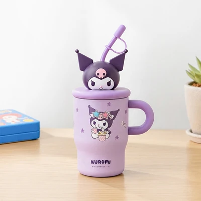 Gambar Sanrio Kuromi Mug Vacuum Flask Stainless Steel 316 500 ml - Ungu