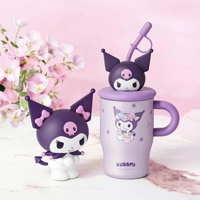 Gambar Sanrio Kuromi Mug Vacuum Flask Stainless Steel 316 500 ml - Ungu