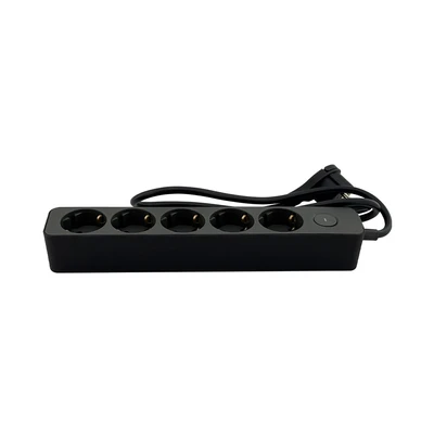 Gambar Krisbow Stop Kontak Ekstensi Single Switch 5 Soket 1.5 Meter - Hitam