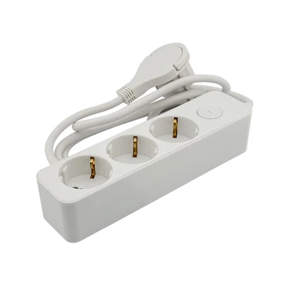 Gambar Krisbow Stop Kontak Ekstensi Single Switch 3 Soket 1.5 Meter - Putih