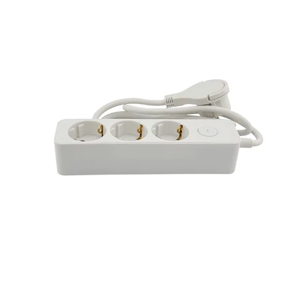 Gambar Krisbow Stop Kontak Ekstensi Single Switch 3 Soket 1.5 Meter - Putih