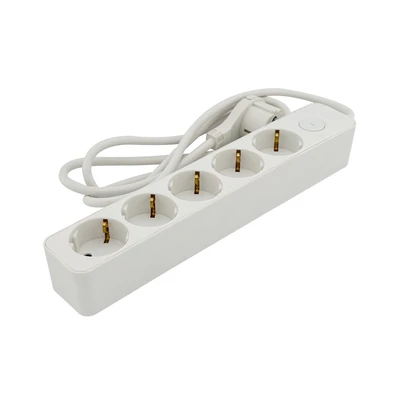 Gambar Krisbow Stop Kontak Ekstensi Single Switch 5 Soket 1.5 Meter - Putih