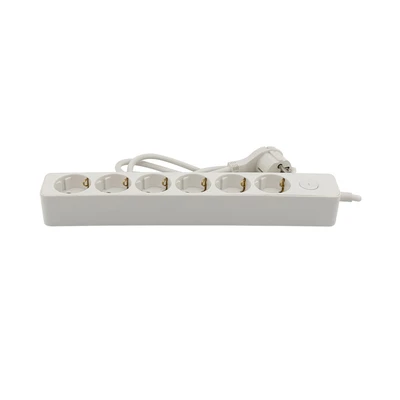 Gambar Krisbow Stop Kontak Ekstensi Single Switch 6 Soket 1.5 Meter - Putih