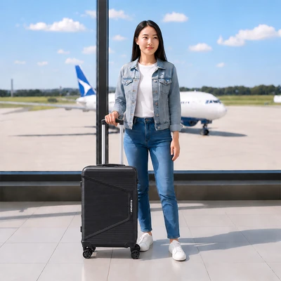 Gambar Passport Airflex Zyra Koper PP TSA Lock 24 Inch - Hitam