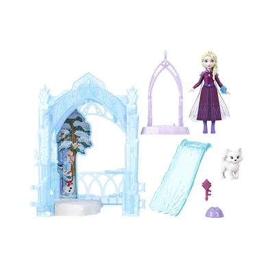 Gambar Disney Princess Set Frozen Elsa & Icy Animal Hideaway Jfg29 - Mix