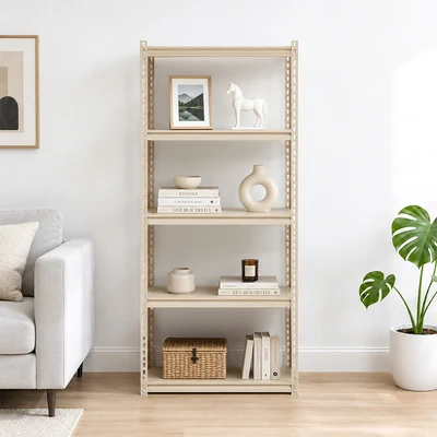 Gambar Tactix Norden Rak Besi 5 Tingkat 80x30.5x175 cm - Krem Tan