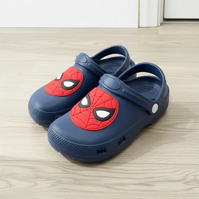 Gambar Disney Sandal Anak Clogs Spider-Man Ukuran 29 - Biru