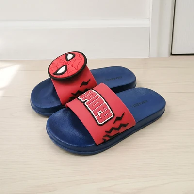 Gambar Disney Sandal Anak Slides Spider-Man Ukuran 29 - Biru
