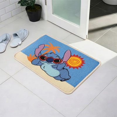 Gambar Disney Keset Pintu Stitch Sun Bathing 40x60 cm - Biru