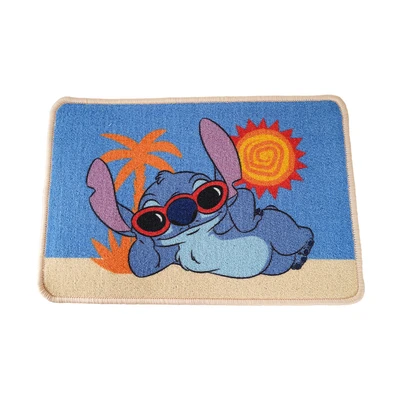 Gambar Disney Keset Pintu Stitch Sun Bathing 40x60 cm - Biru