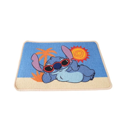 Gambar Disney Keset Pintu Stitch Sun Bathing 40x60 cm - Biru