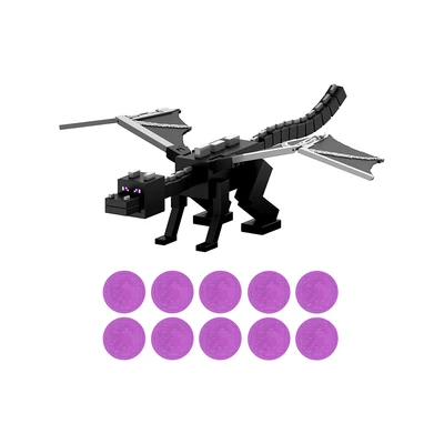 Gambar Minecraft Dragons Breath Attack Ender Dragon - Ungu/Hitam