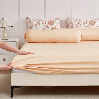 Gambar Informa 160xx200 cm Set 6 pcs Seprai Queen Microfiber Velvet Emboss Auburn
