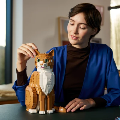 Gambar LEGO Ideas Orange Cat Set 1755 pcs 21376 - Oranye/Putih