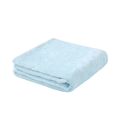 Gambar Informa Selimut Anak Microfiber Polyester Emboss Space 125x150 cm - Biru