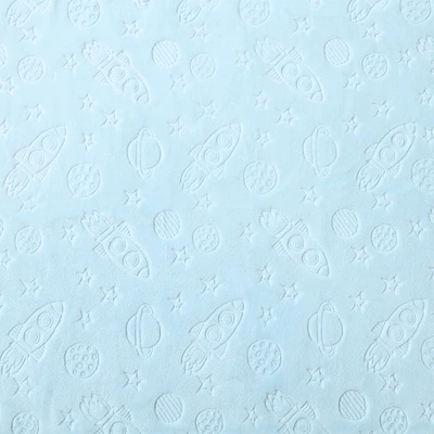 Gambar Informa Selimut Anak Microfiber Polyester Emboss Space 125x150 cm - Biru