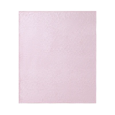 Gambar Informa Selimut Anak Microfiber Polyester Emboss Bunga 125x150 cm - Pink
