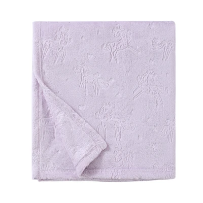 Gambar Informa Selimut Anak Microfiber Polyester Emboss Unicorn 125x150 cm - Ungu