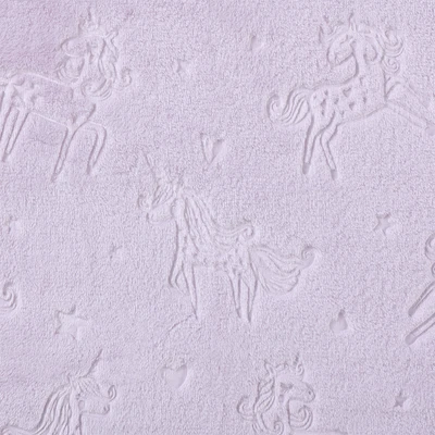 Gambar Informa Selimut Anak Microfiber Polyester Emboss Unicorn 125x150 cm - Ungu