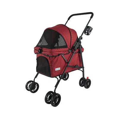 Gambar Pet Kingdom Stroller Hewan Peliharaan Max 15 kg - Merah