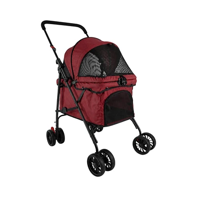 Gambar Pet Kingdom Stroller Hewan Peliharaan Max 15 kg - Merah