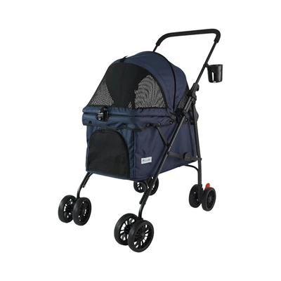 Gambar Pet Kingdom Stroller Hewan Peliharaan Max 15 kg - Biru Navy