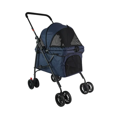 Gambar Pet Kingdom Stroller Hewan Peliharaan Max 15 kg - Biru Navy