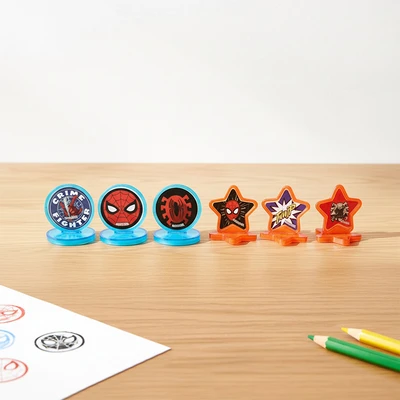 Gambar Disney Stempel Kit Spider-Man Set 6 pcs - Merah/Biru