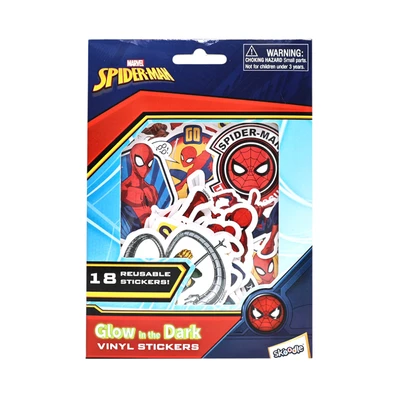 Gambar Disney Stiker Vinyl Spider-Man Glow In The Dark Set 18 pcs - Mix