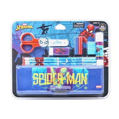Gambar Disney Set Alat Tulis & Tempat Pensil Multifngsi Spider-Man - Biru