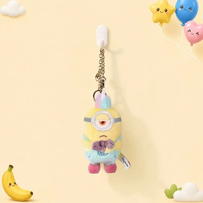 Gambar Minions Gantungan Kunci Boneka Plush Stuart Unicorn - Kuning