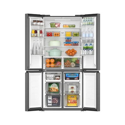 Gambar Toshiba Kulkas 4 Pintu Side By Side 515 Liter GR-RF677WI-PMF - Abu-Abu